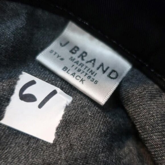 Women J Brand Martini Black Velvet Flared Jeans 26 - Picture 12 of 13